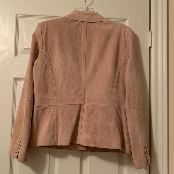 Suede Jacket in pale neutral rose colour. - Picture 3 of 3